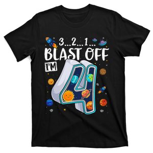 Solar System Planets Four 4 Years Old 4th Birthday T-Shirt