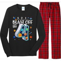 Solar System Planets Four 4 Years Old 4th Birthday Long Sleeve Pajama Set