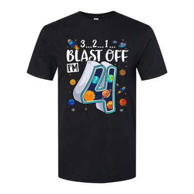 Solar System Planets Four 4 Years Old 4th Birthday Softstyle CVC T-Shirt