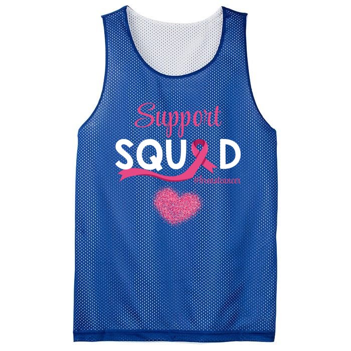 Support Squad Pink Ribbon Supporting Breast Cancer Warriors Great Gift Mesh Reversible Basketball Jersey Tank