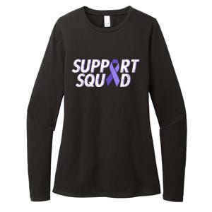 Support Squad Purple Ribbon Testicular Cancer Awareness Meaningful Gift Womens CVC Long Sleeve Shirt