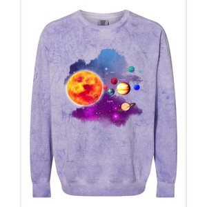 Solar System Planets For Astronomy And Space Geeks Colorblast Crewneck Sweatshirt