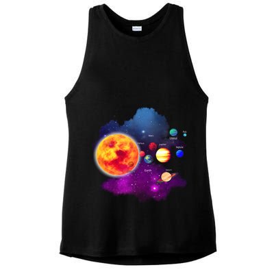 Solar System Planets For Astronomy And Space Geeks Ladies PosiCharge Tri-Blend Wicking Tank