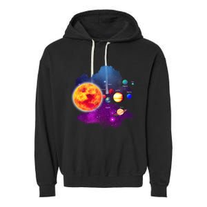 Solar System Planets For Astronomy And Space Geeks Garment-Dyed Fleece Hoodie