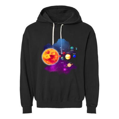 Solar System Planets For Astronomy And Space Geeks Garment-Dyed Fleece Hoodie