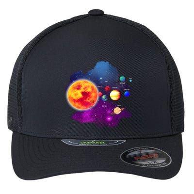 Solar System Planets For Astronomy And Space Geeks Flexfit Unipanel Trucker Cap