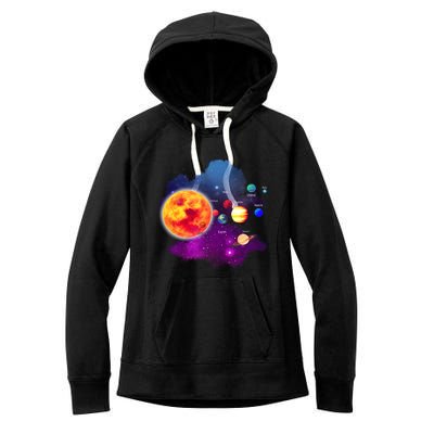 Solar System Planets For Astronomy And Space Geeks Women's Fleece Hoodie