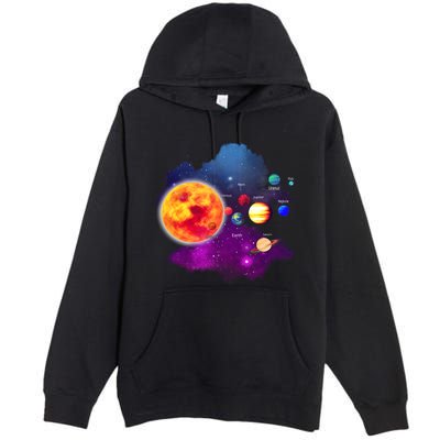 Solar System Planets For Astronomy And Space Geeks Premium Pullover Hoodie