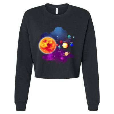 Solar System Planets For Astronomy And Space Geeks Cropped Pullover Crew