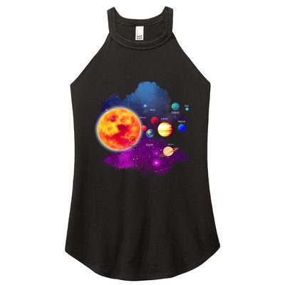 Solar System Planets For Astronomy And Space Geeks Women's Perfect Tri Rocker Tank