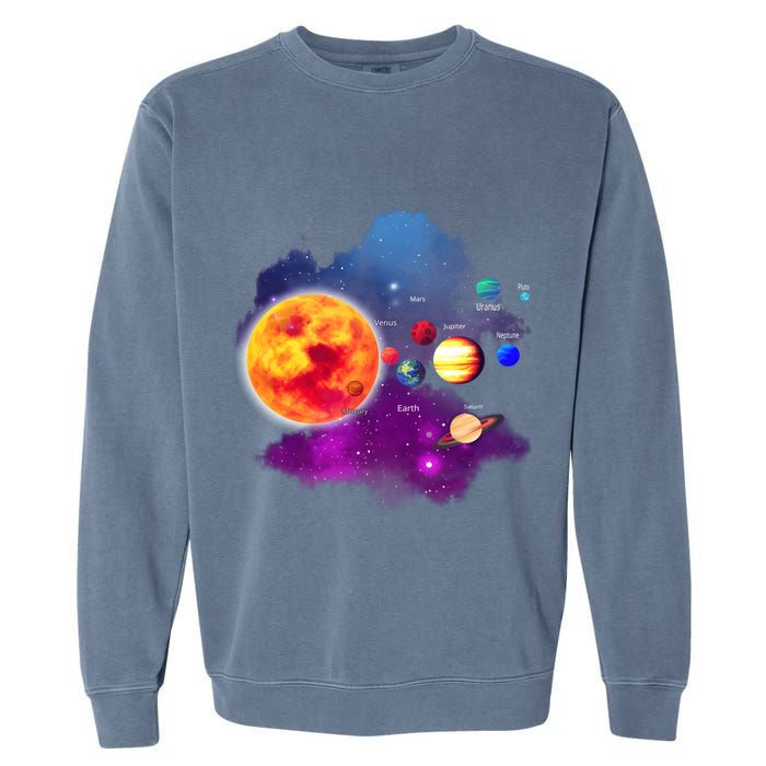 Solar System Planets For Astronomy And Space Geeks Garment-Dyed Sweatshirt