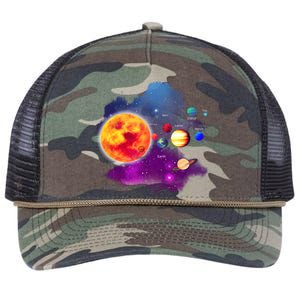 Solar System Planets For Astronomy And Space Geeks Retro Rope Trucker Hat Cap