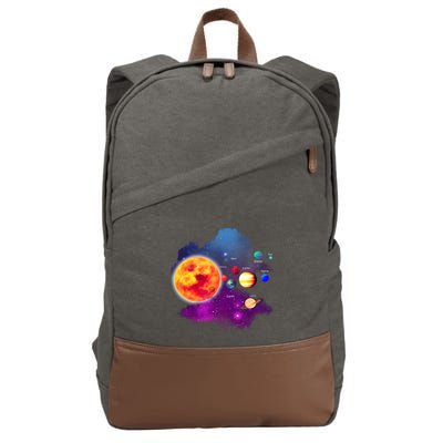 Solar System Planets For Astronomy And Space Geeks Cotton Canvas Backpack