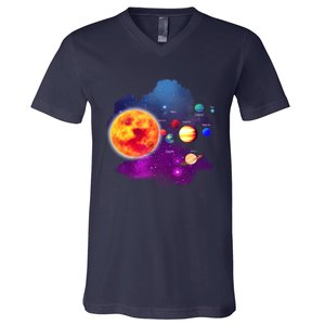 Solar System Planets For Astronomy And Space Geeks V-Neck T-Shirt