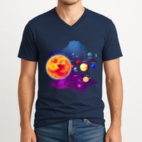 Solar System Planets For Astronomy And Space Geeks V-Neck T-Shirt