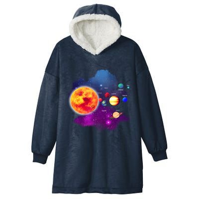 Solar System Planets For Astronomy And Space Geeks Hooded Wearable Blanket