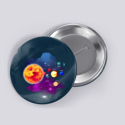 Solar System Planets For Astronomy And Space Geeks Button