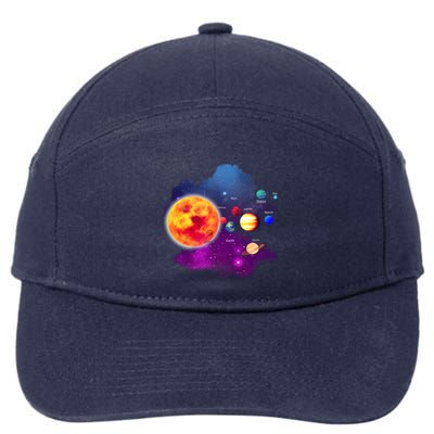 Solar System Planets For Astronomy And Space Geeks 7-Panel Snapback Hat
