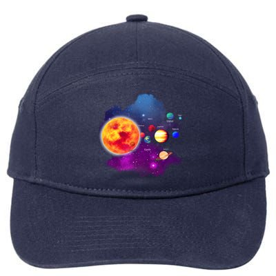 Solar System Planets For Astronomy And Space Geeks 7-Panel Snapback Hat