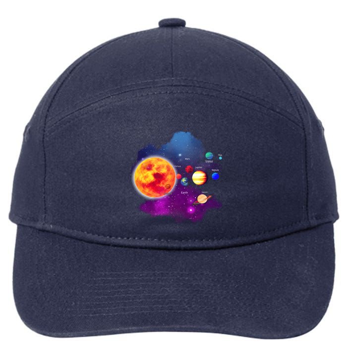 Solar System Planets For Astronomy And Space Geeks 7-Panel Snapback Hat