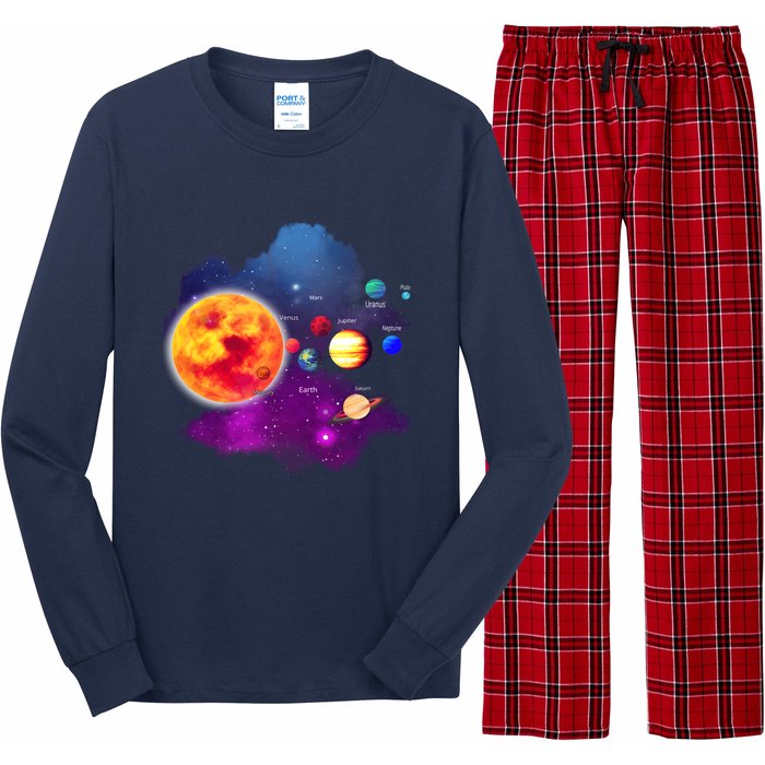 Solar System Planets For Astronomy And Space Geeks Long Sleeve Pajama Set