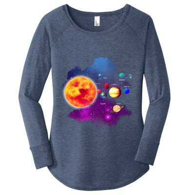 Solar System Planets For Astronomy And Space Geeks Women's Perfect Tri Tunic Long Sleeve Shirt