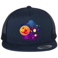 Solar System Planets For Astronomy And Space Geeks Flat Bill Trucker Hat