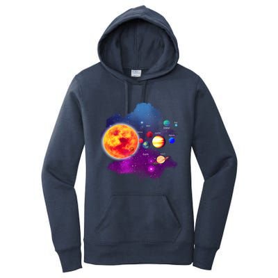 Solar System Planets For Astronomy And Space Geeks Women's Pullover Hoodie