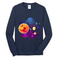 Solar System Planets For Astronomy And Space Geeks Tall Long Sleeve T-Shirt