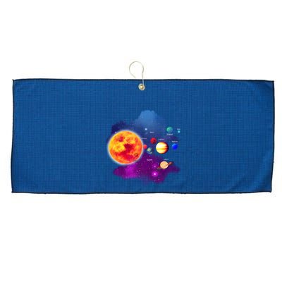 Solar System Planets For Astronomy And Space Geeks Large Microfiber Waffle Golf Towel