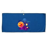 Solar System Planets For Astronomy And Space Geeks Large Microfiber Waffle Golf Towel