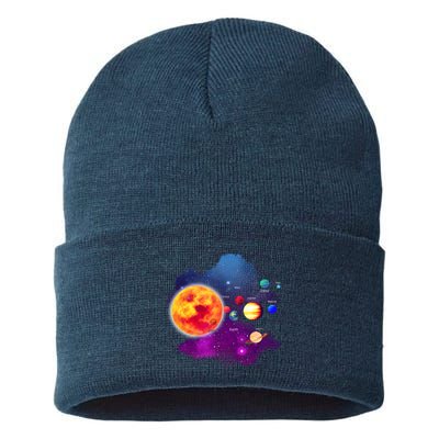Solar System Planets For Astronomy And Space Geeks Sustainable Knit Beanie