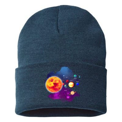 Solar System Planets For Astronomy And Space Geeks Sustainable Knit Beanie