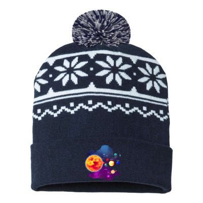 Solar System Planets For Astronomy And Space Geeks USA-Made Snowflake Beanie