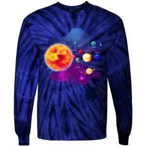 Solar System Planets For Astronomy And Space Geeks Tie-Dye Long Sleeve Shirt