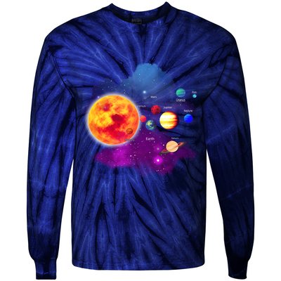 Solar System Planets For Astronomy And Space Geeks Tie-Dye Long Sleeve Shirt