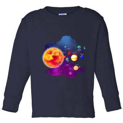 Solar System Planets For Astronomy And Space Geeks Toddler Long Sleeve Shirt