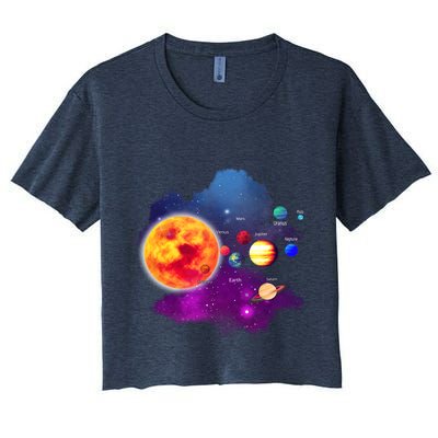 Solar System Planets For Astronomy And Space Geeks Crop Top