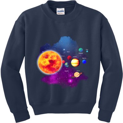 Solar System Planets For Astronomy And Space Geeks Kids Sweatshirt