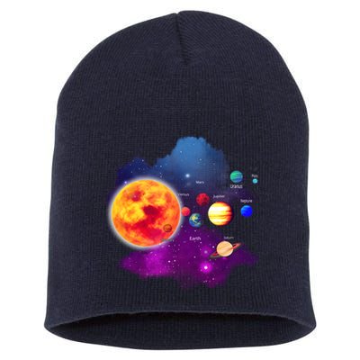 Solar System Planets For Astronomy And Space Geeks Short Acrylic Beanie