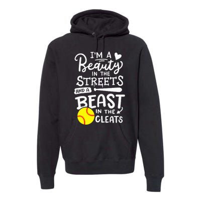 Softball Softball Player Premium Hoodie