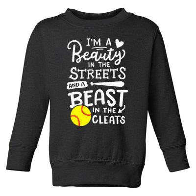 Softball Softball Player Toddler Sweatshirt