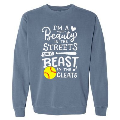 Softball Softball Player Garment-Dyed Sweatshirt