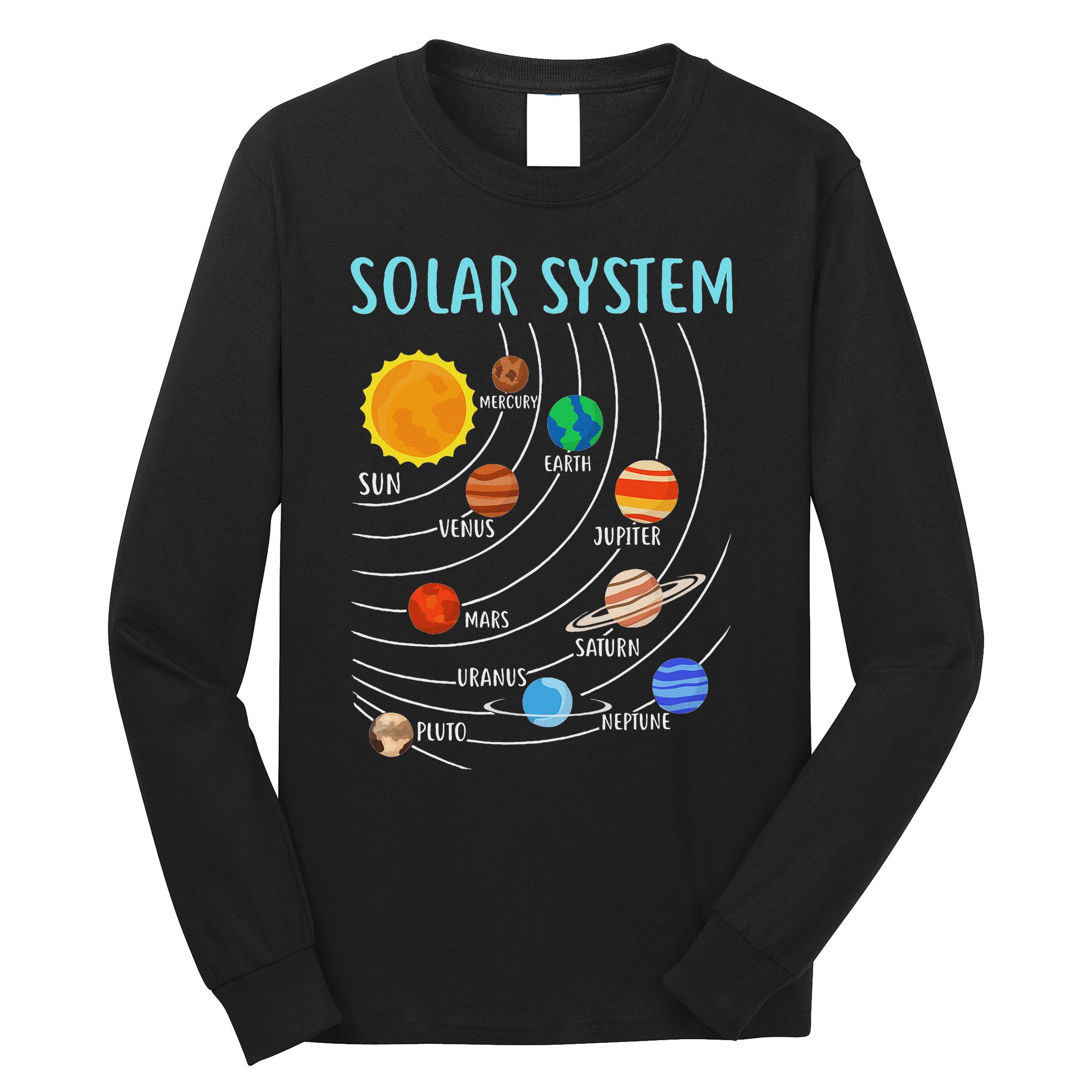 Solar System Planets Science Space Stem Long Sleeve Shirt