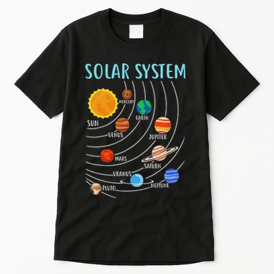 Solar System Planets Science Space Stem Tall T-Shirt