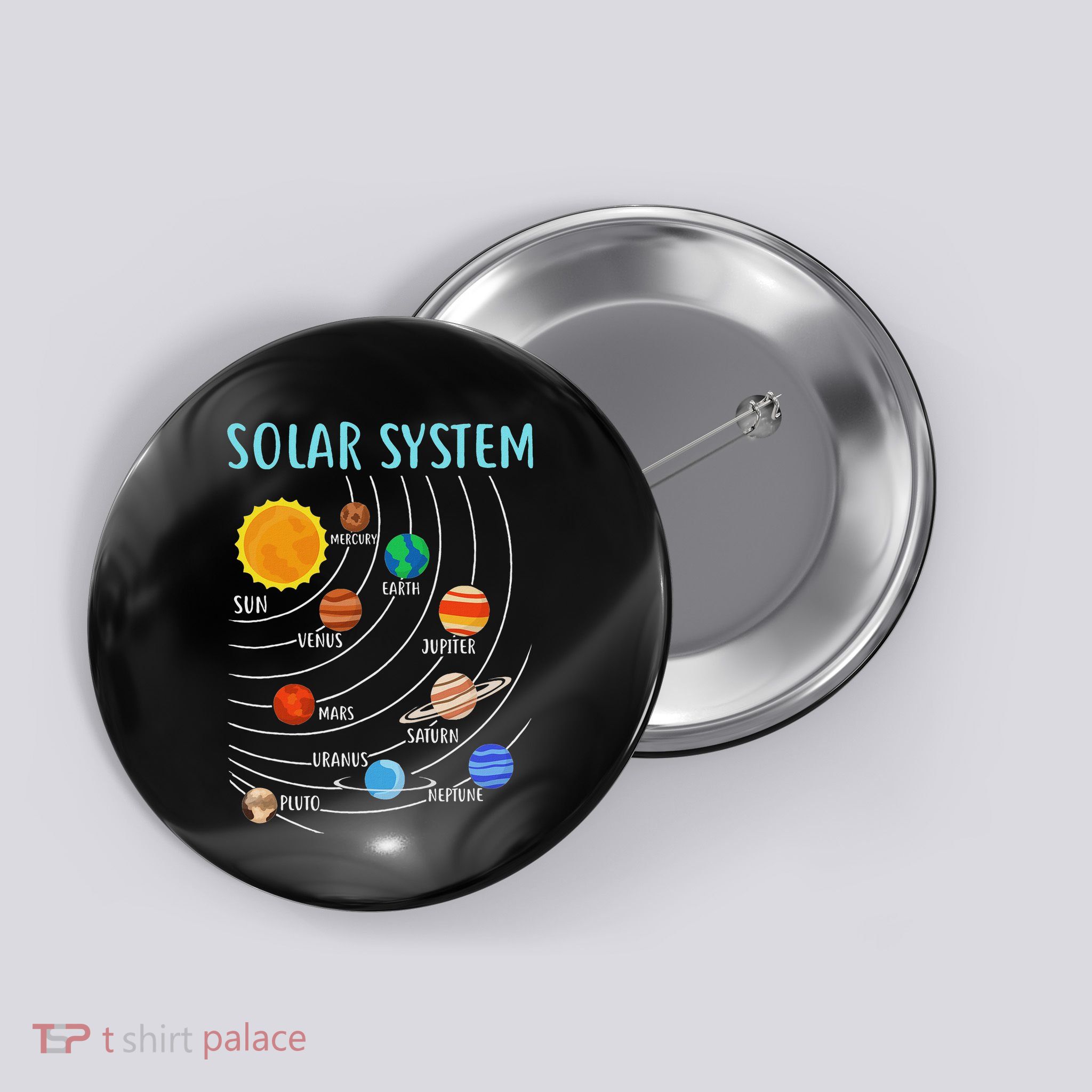 Solar System Planets Science Space Stem Button