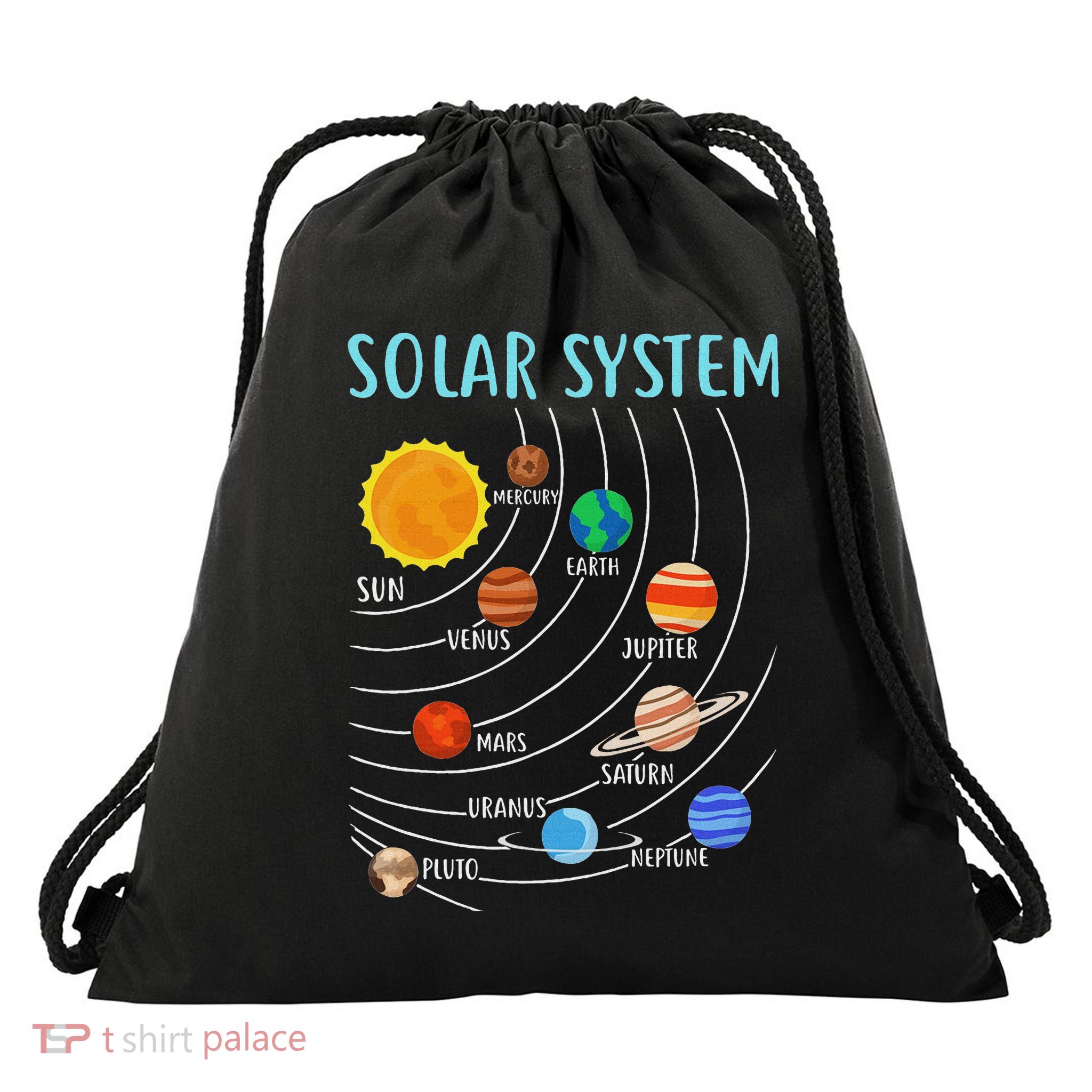 Solar System Planets Science Space Stem Drawstring Bag