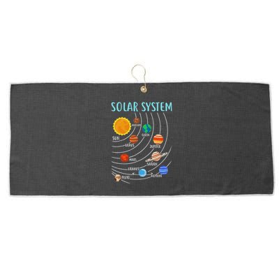 Solar System Planets Science Space Stem Large Microfiber Waffle Golf Towel