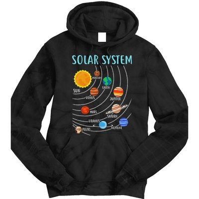 Solar System Planets Science Space Stem Tie Dye Hoodie