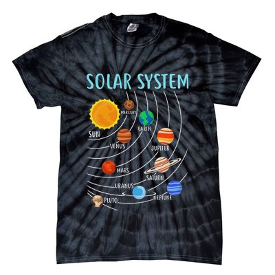 Solar System Planets Science Space Stem Tie-Dye T-Shirt